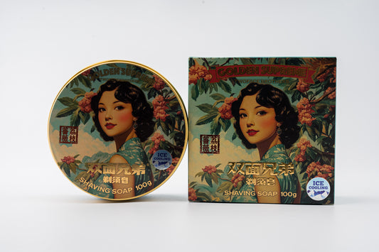 TWOFACE BROTHERS GOLDEN SUPREME - SHAVING SOAP - 蔷薇荔枝 (100g/3.5OZ)