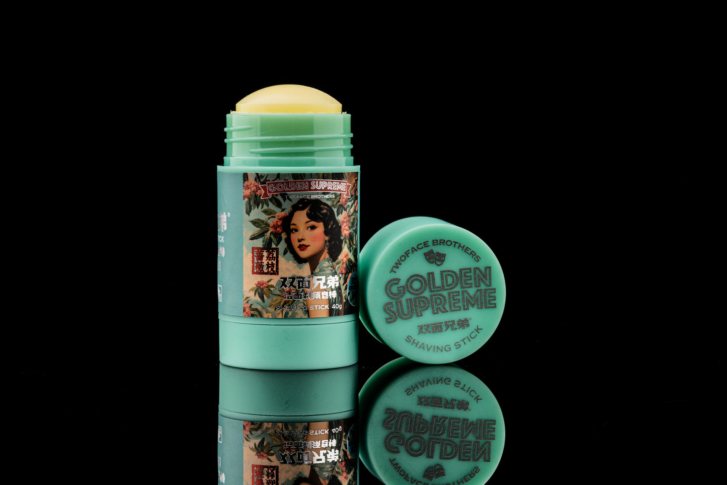 TWOFACE BROTHERS GOLDEN SUPREME - SHAVING STICK - 蔷薇荔枝 (40g/1.5OZ)