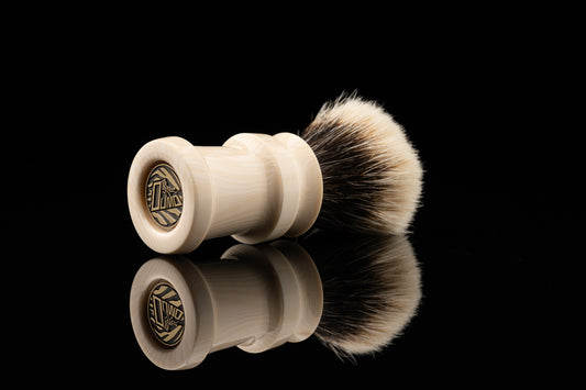 Ding-1 - Ivory White shaving brush handle