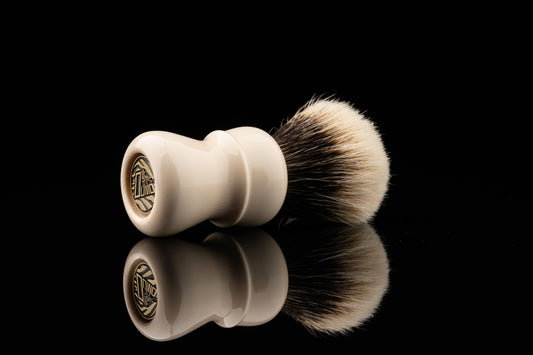 Compass -Ivory White shaving brush handle