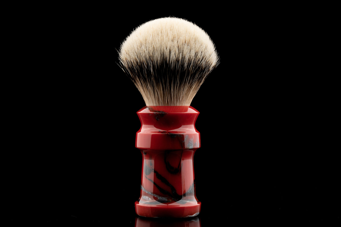 Ding-1 (L)- Fire Silver shaving brush handle