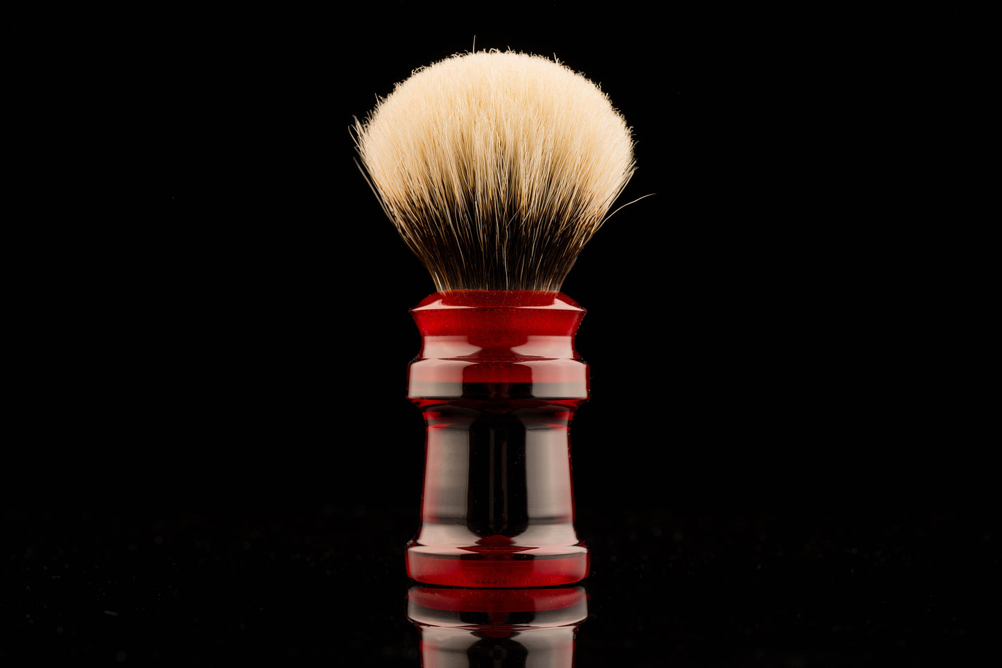 Ding - 1 - Red Glass shaving brush handle