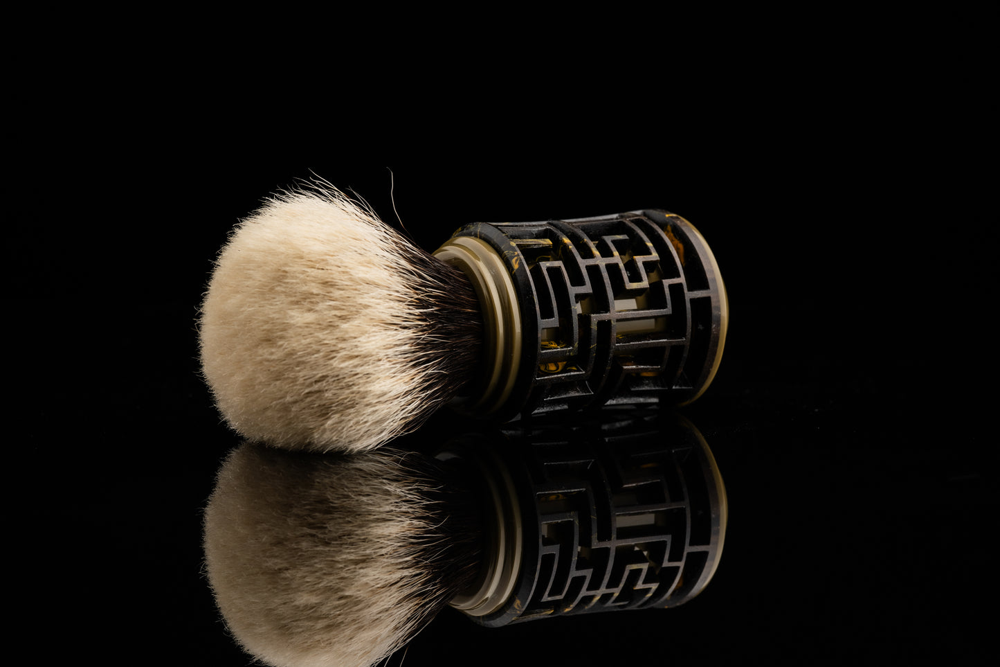 Lattice-Labyrinth Master shaving brush handle #19