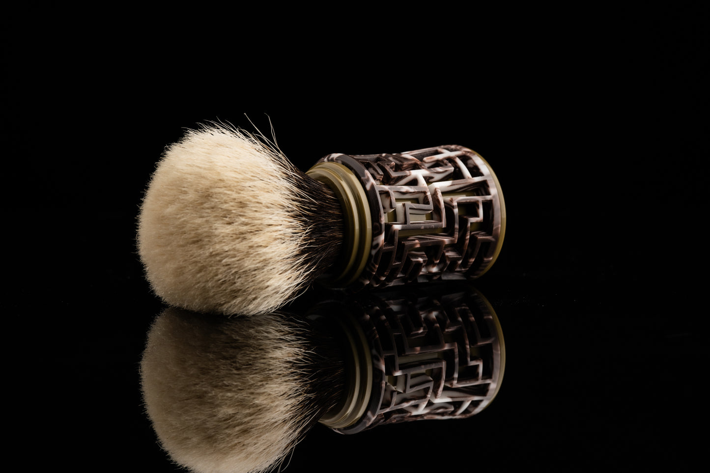 Lattice-Labyrinth Master shaving brush handle #20
