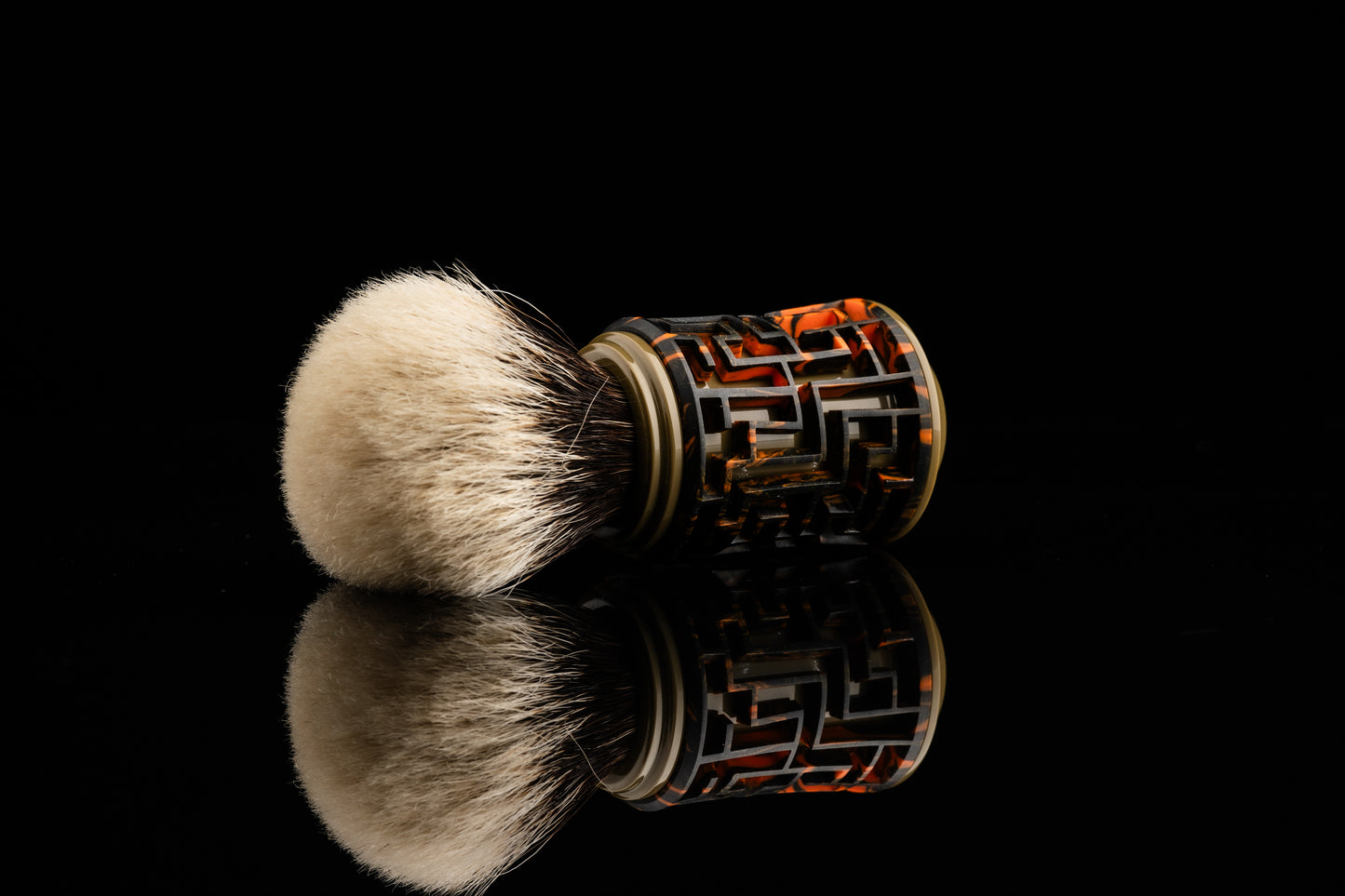Lattice-Labyrinth Master shaving brush handle #21