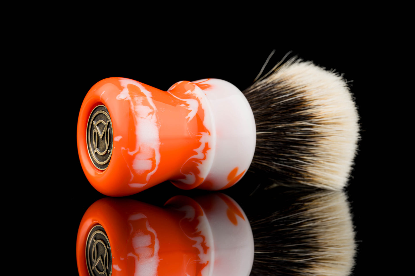 Compass(Mini) - Orange flower shaving brush handle