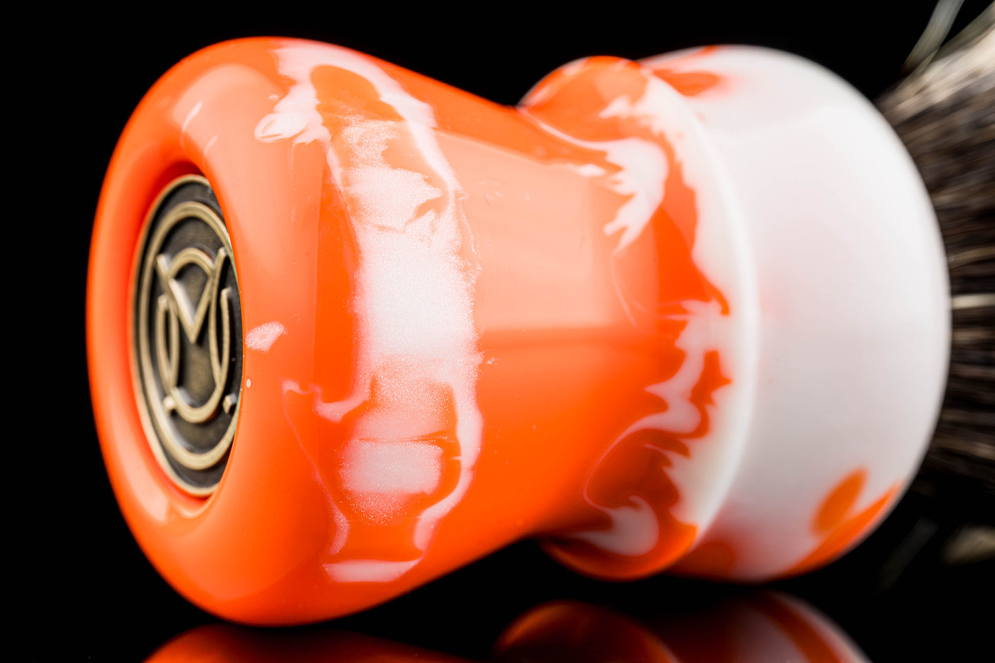Compass(Mini) - Orange flower shaving brush handle