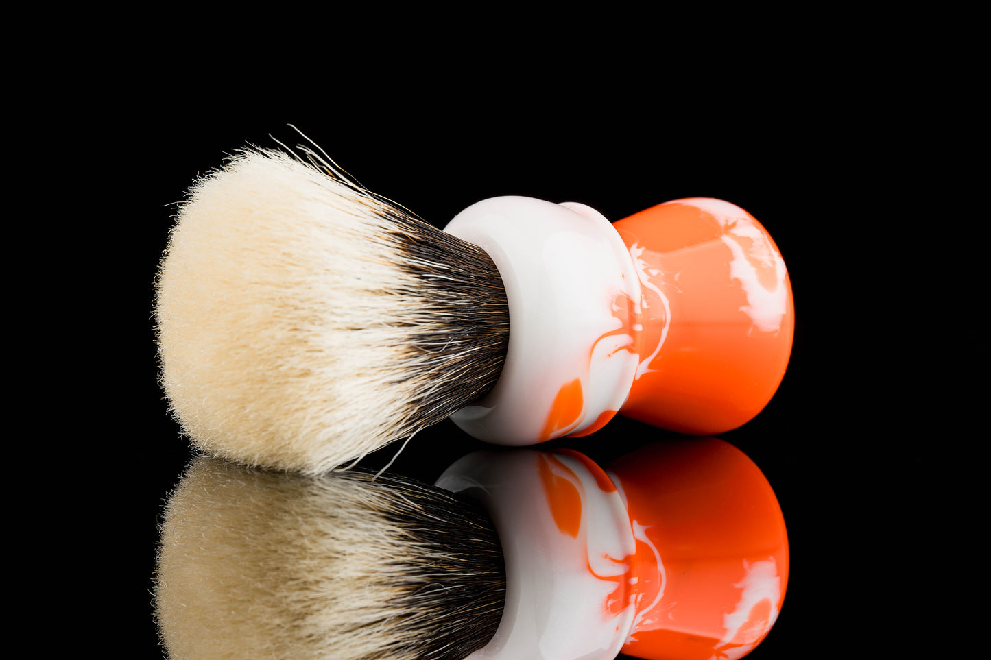 Compass(Mini) - Orange flower shaving brush handle