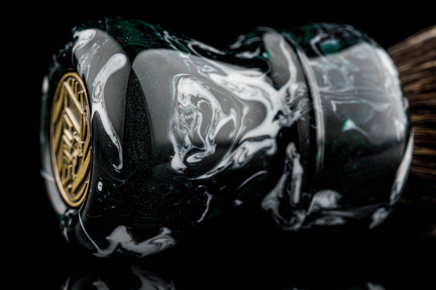 Compass - Poison Star shaving brush handle