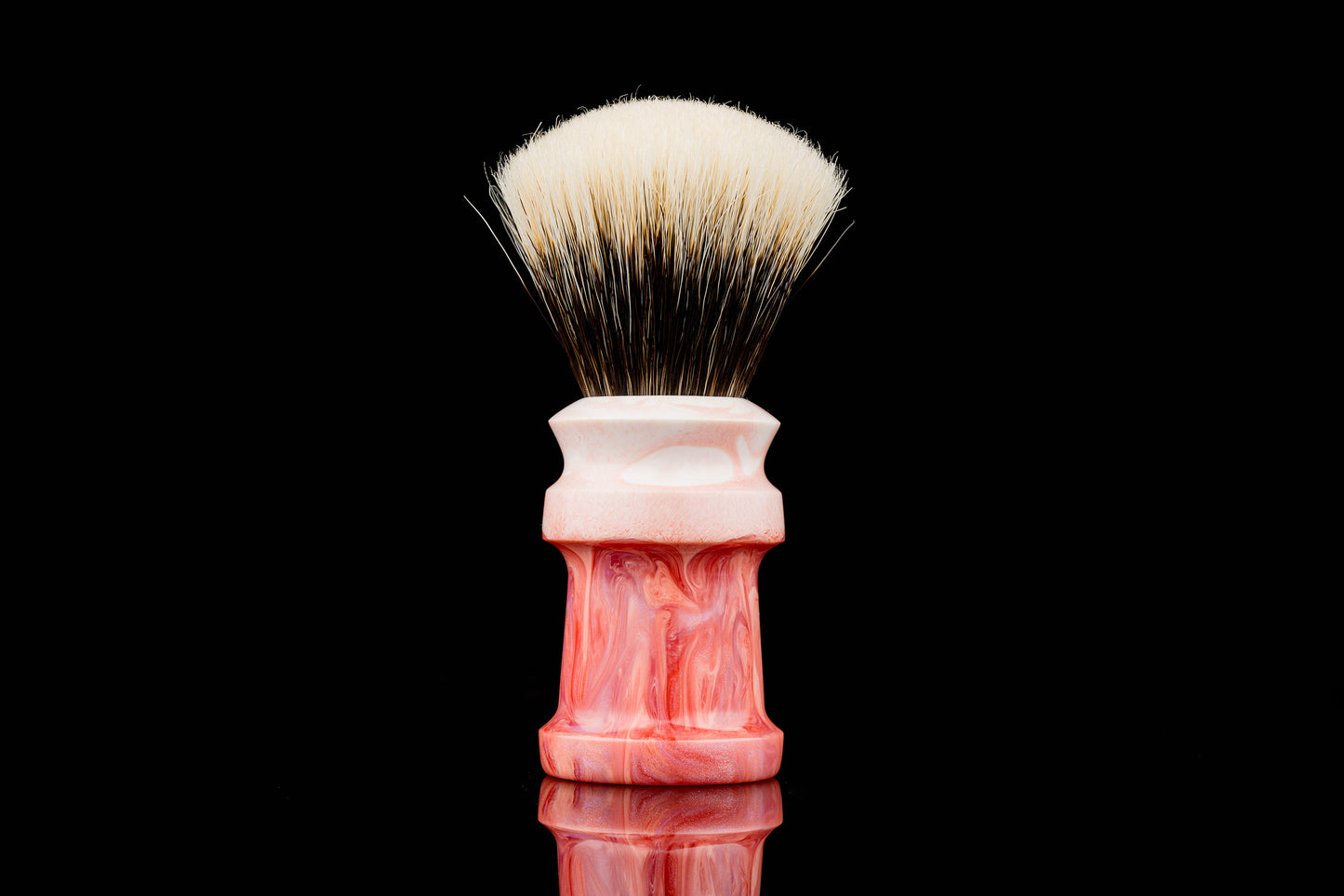 Ding - 1 - Red Pink Love Song shaving brush handle