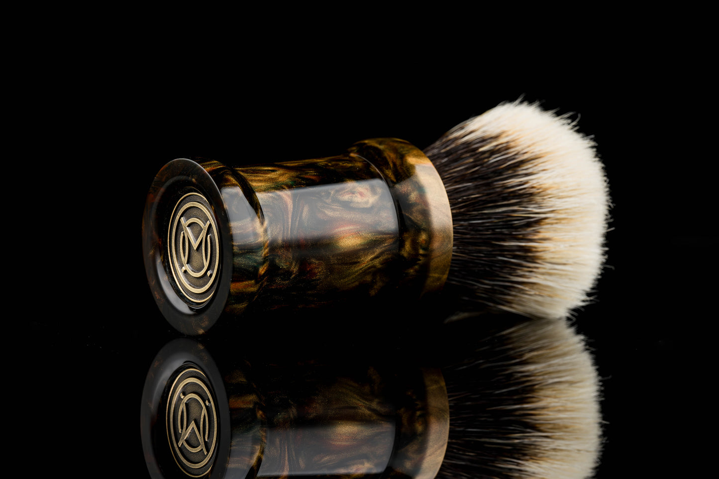 国士无双- Orange starlight shaving brush handle