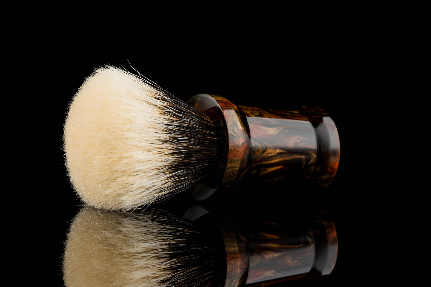 国士无双- Orange starlight shaving brush handle