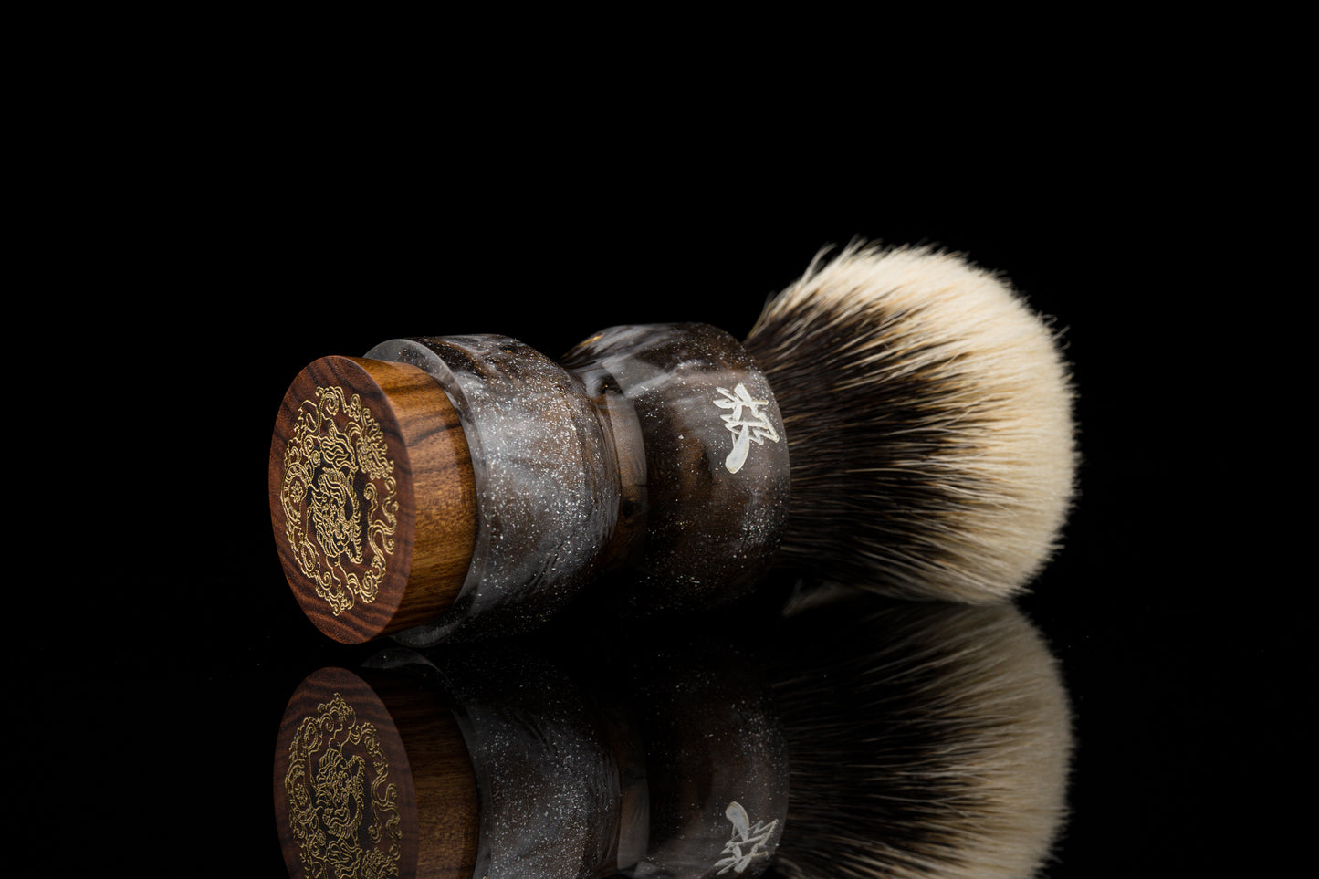 Exceed-1 - Glaze ‘Smoke’ shaving brush handle