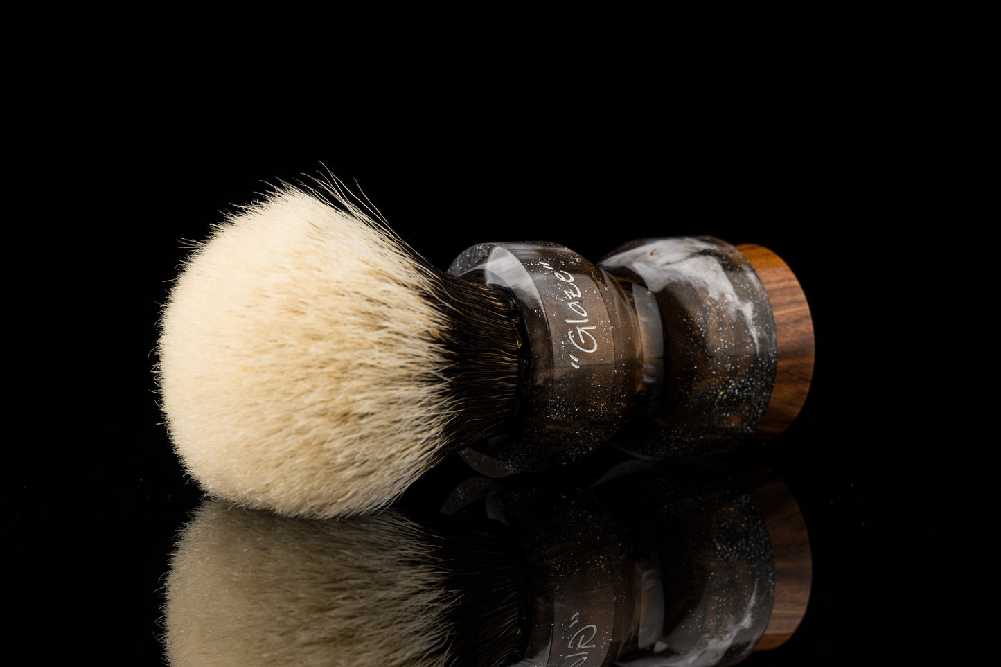 Exceed-1 - Glaze ‘Smoke’ shaving brush handle