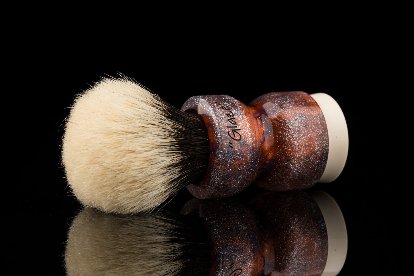 Exceed-1 - Glaze ‘Blue Flame’ shaving brush handle