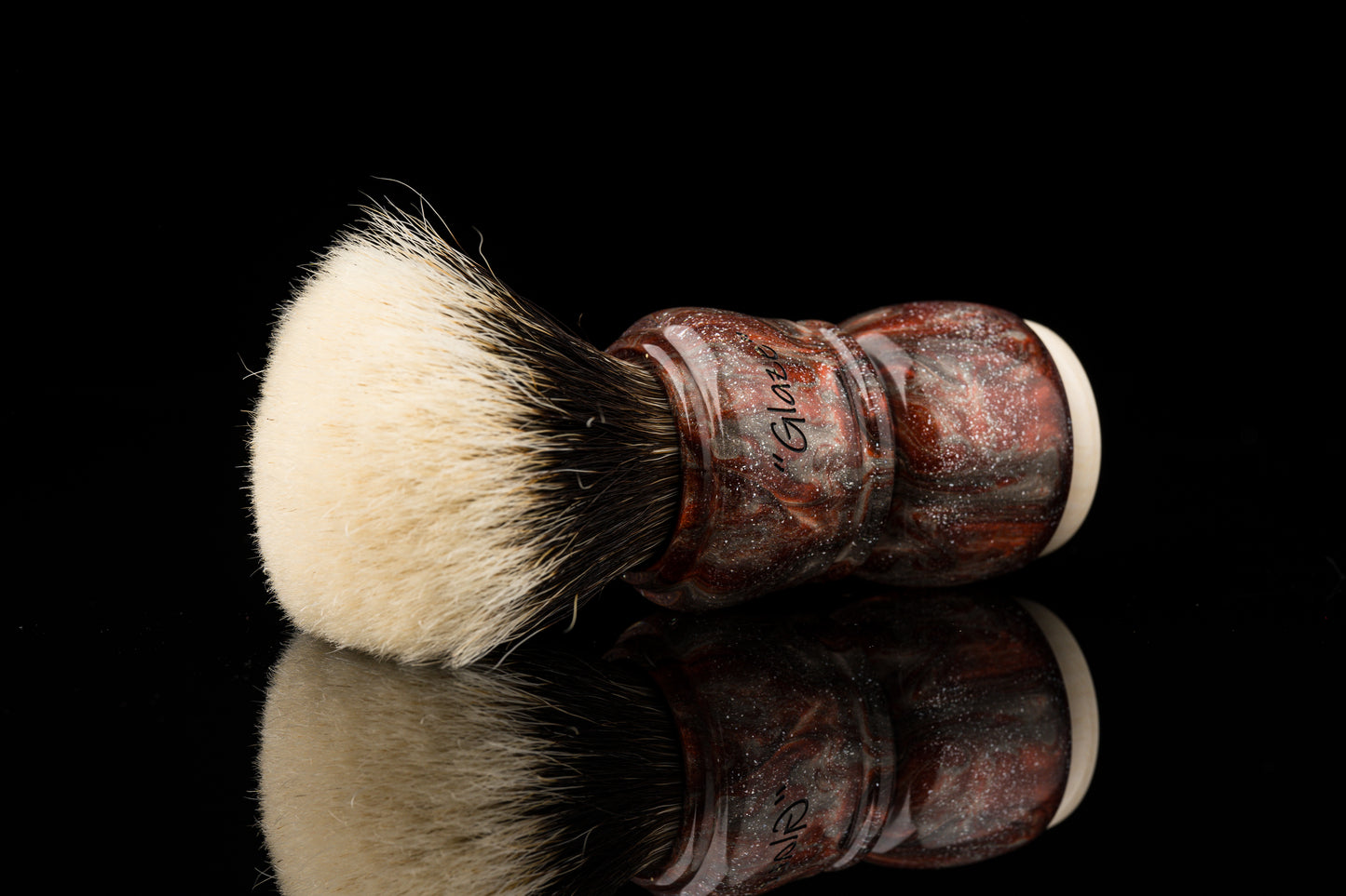 Exceed-5- Glaze ‘Fire‘ shaving brush handle