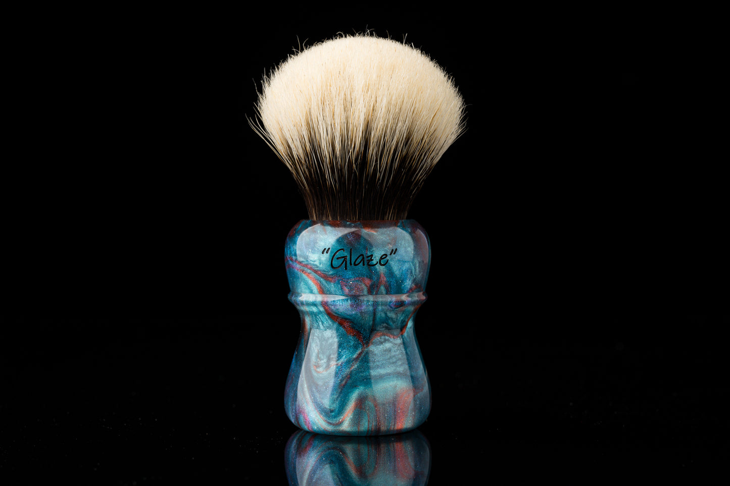 Compass - Glaze - ‘Ocean Currents’ shaving brush handle