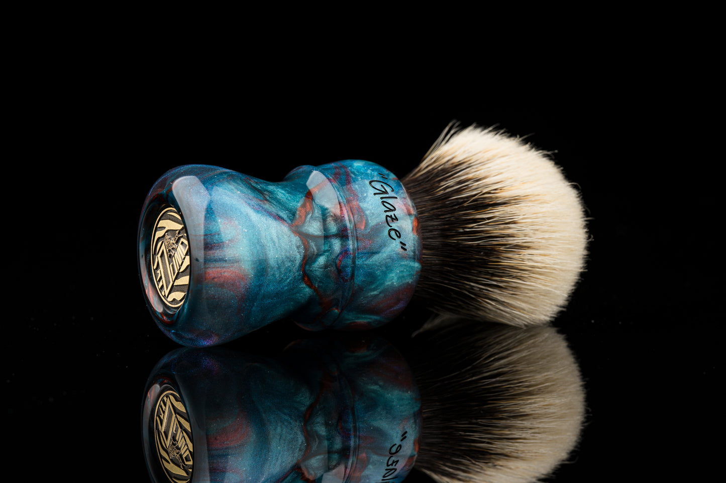 Compass - Glaze - ‘Ocean Currents’ shaving brush handle