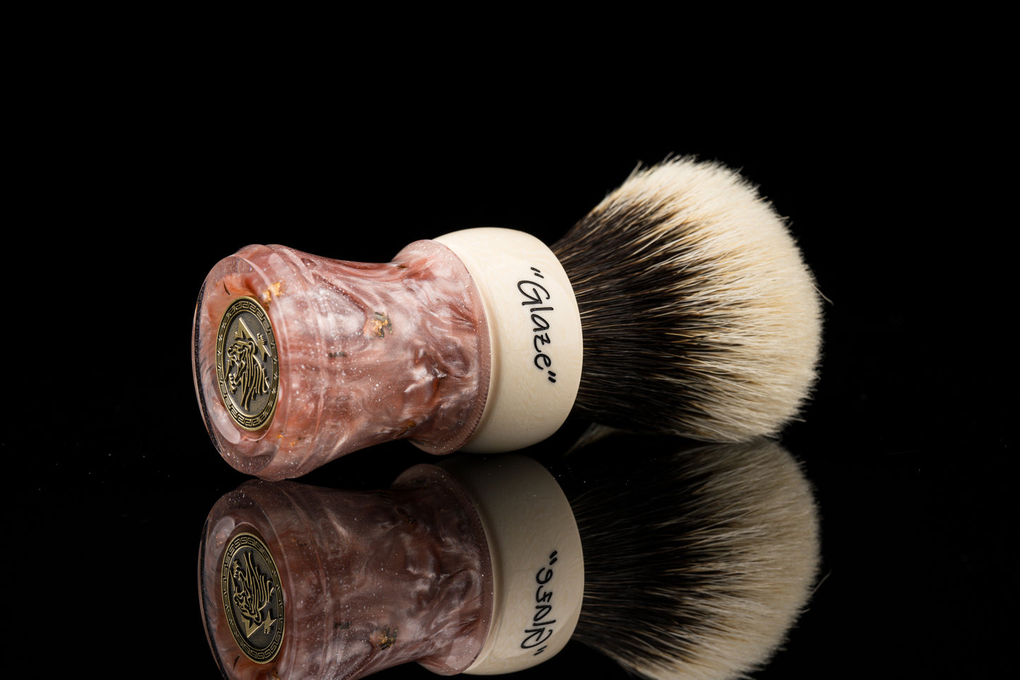 Climber - Glaze -‘Pink Ocean’ shaving brush handle