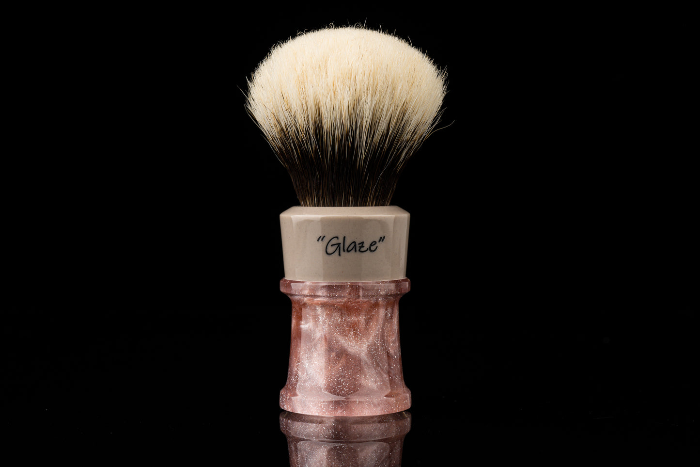 Fortress - Glaze - ‘Pink Nebula’ shaving brush handle