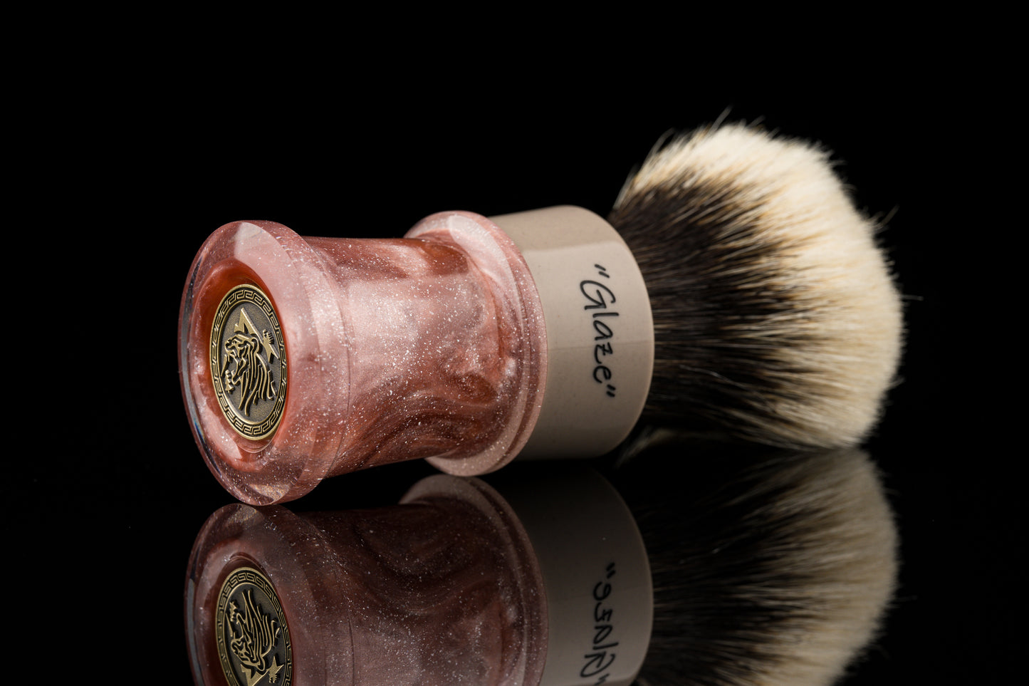 Fortress - Glaze - ‘Pink Nebula’ shaving brush handle