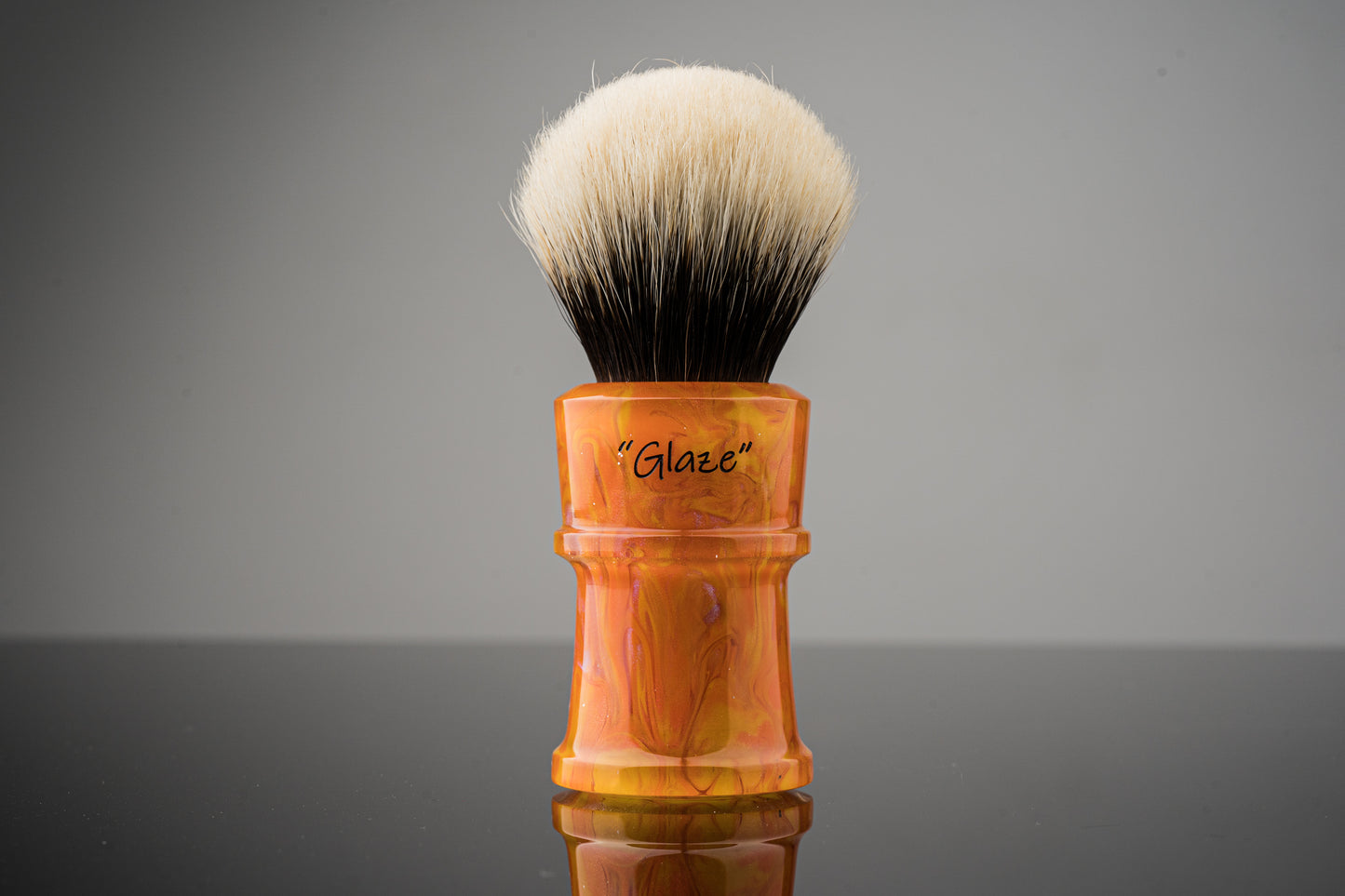 Fortress - Glaze - ‘Orange Gas’ shaving brush handle