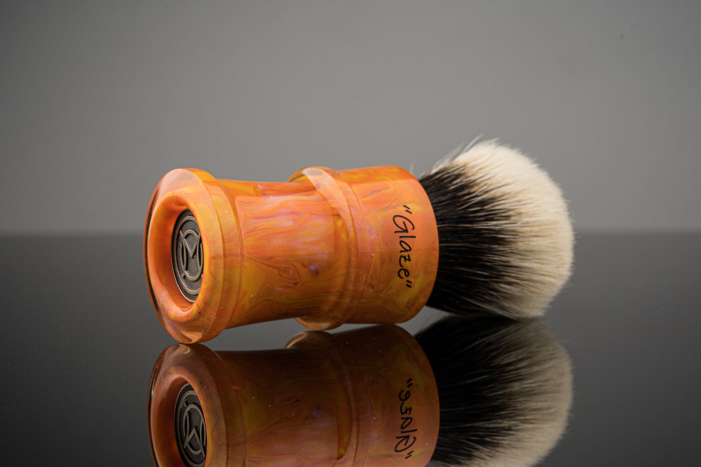 Fortress - Glaze - ‘Orange Gas’ shaving brush handle