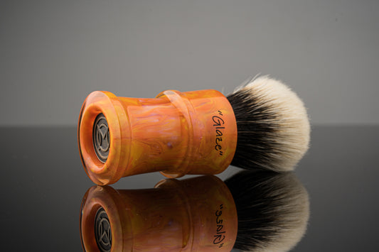 Fortress - Glaze - ‘Orange Gas’ shaving brush handle