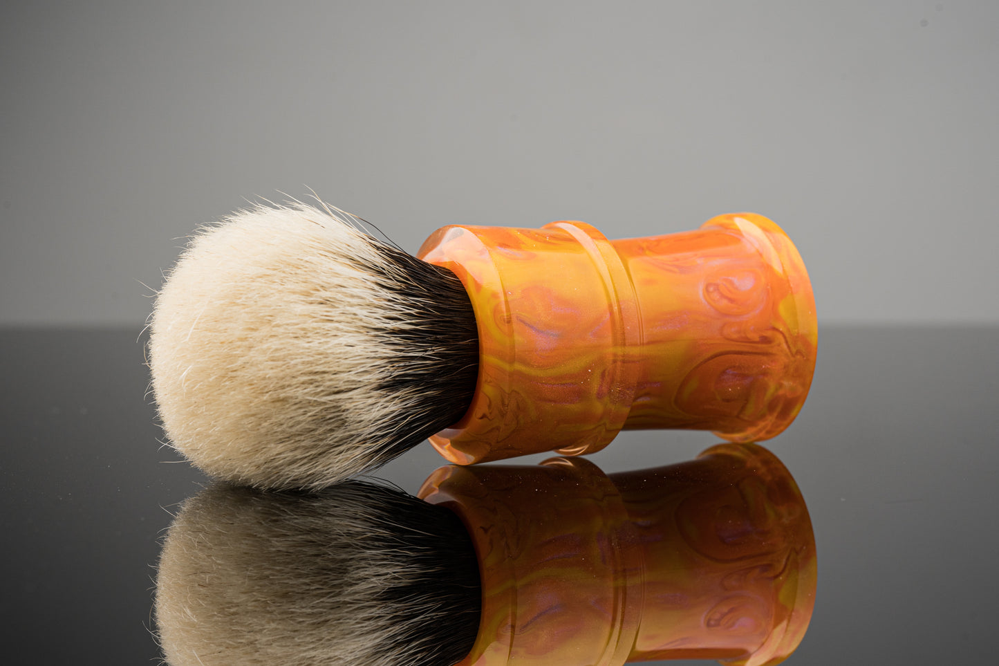 Fortress - Glaze - ‘Orange Gas’ shaving brush handle