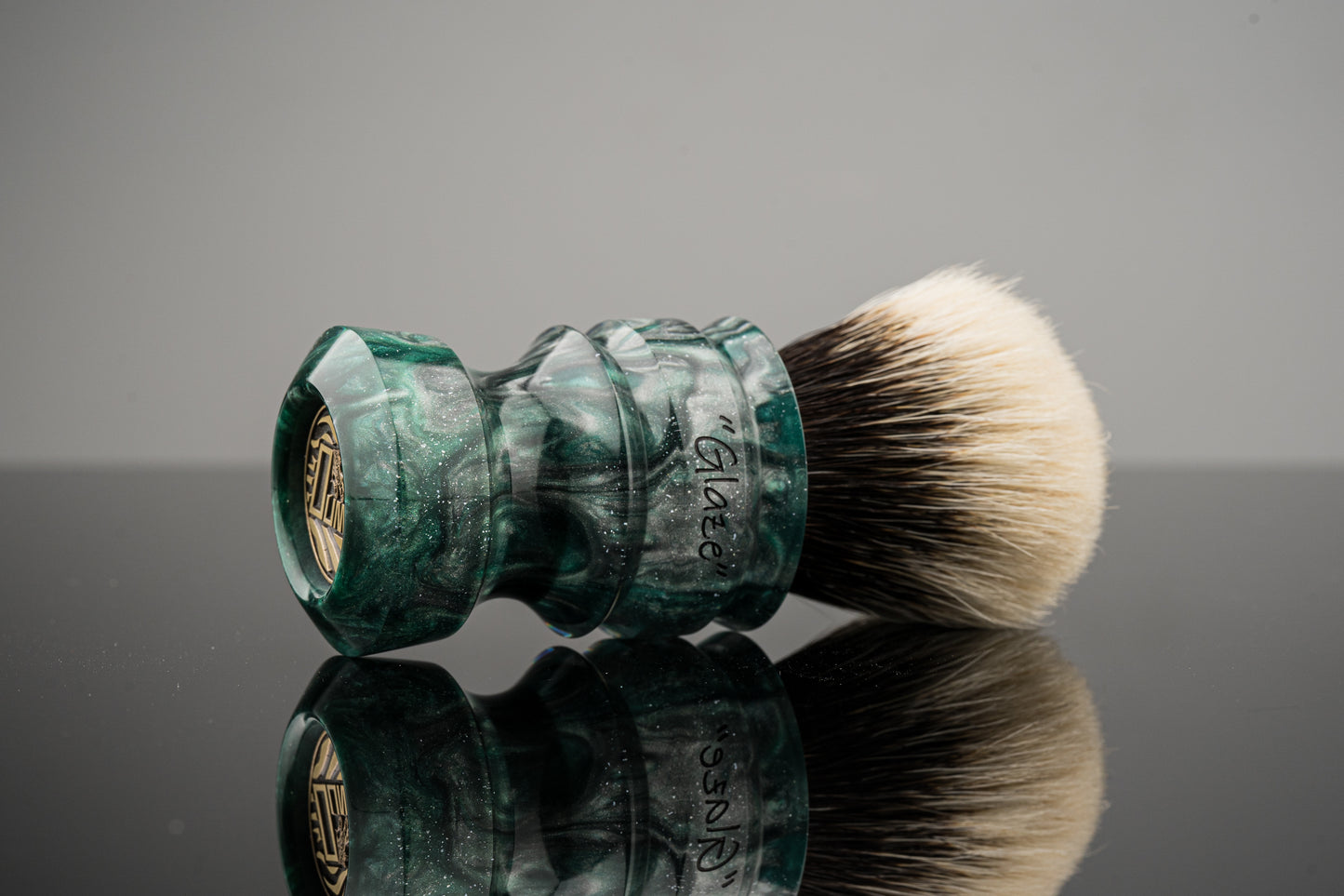 New Chubby - Glaze - ‘Green Tornado’ shaving brush handle