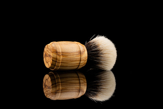 Olive - barrel shaving brush handle