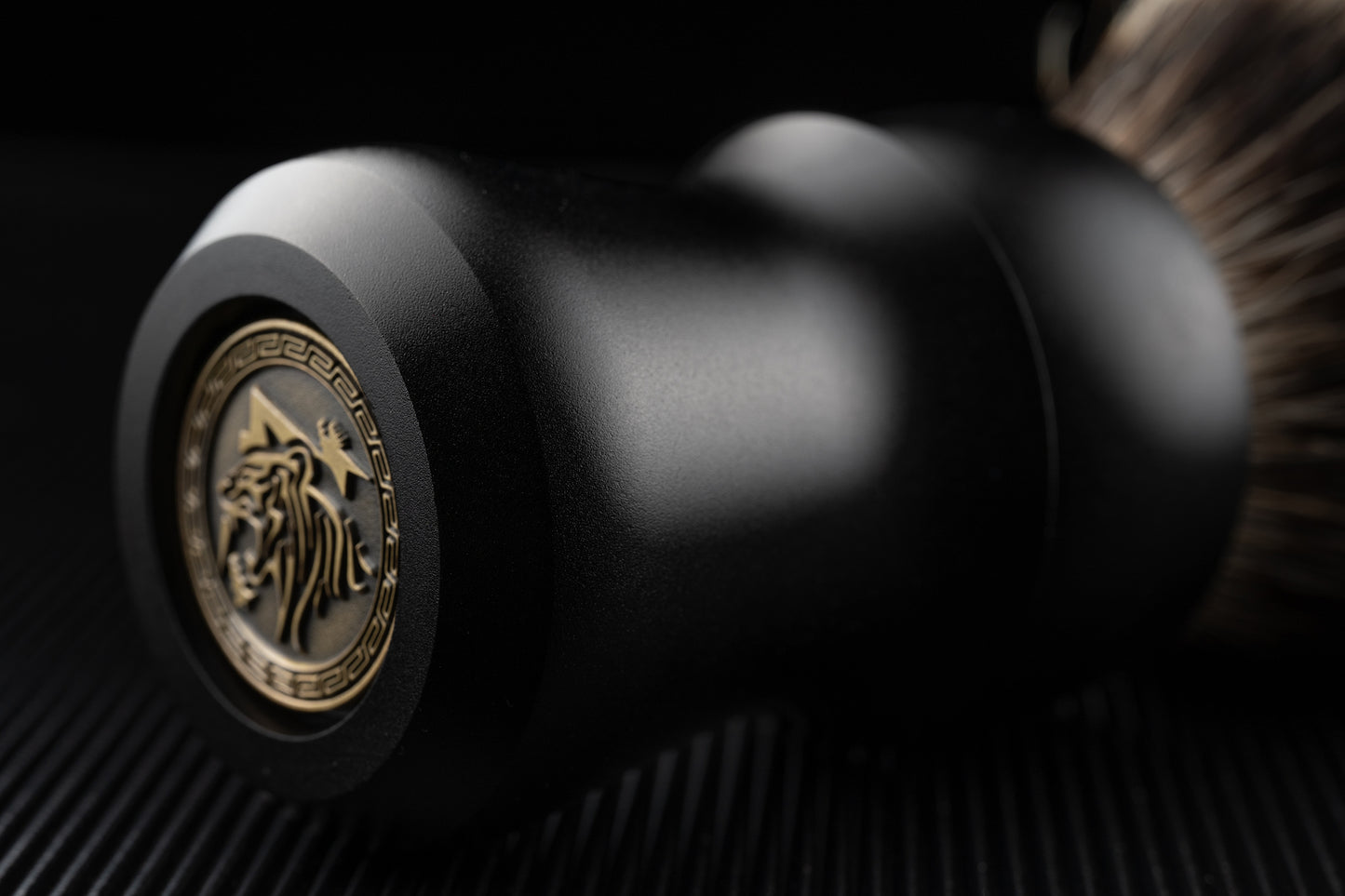 Metal Warhammer - Black General shaving brush handle