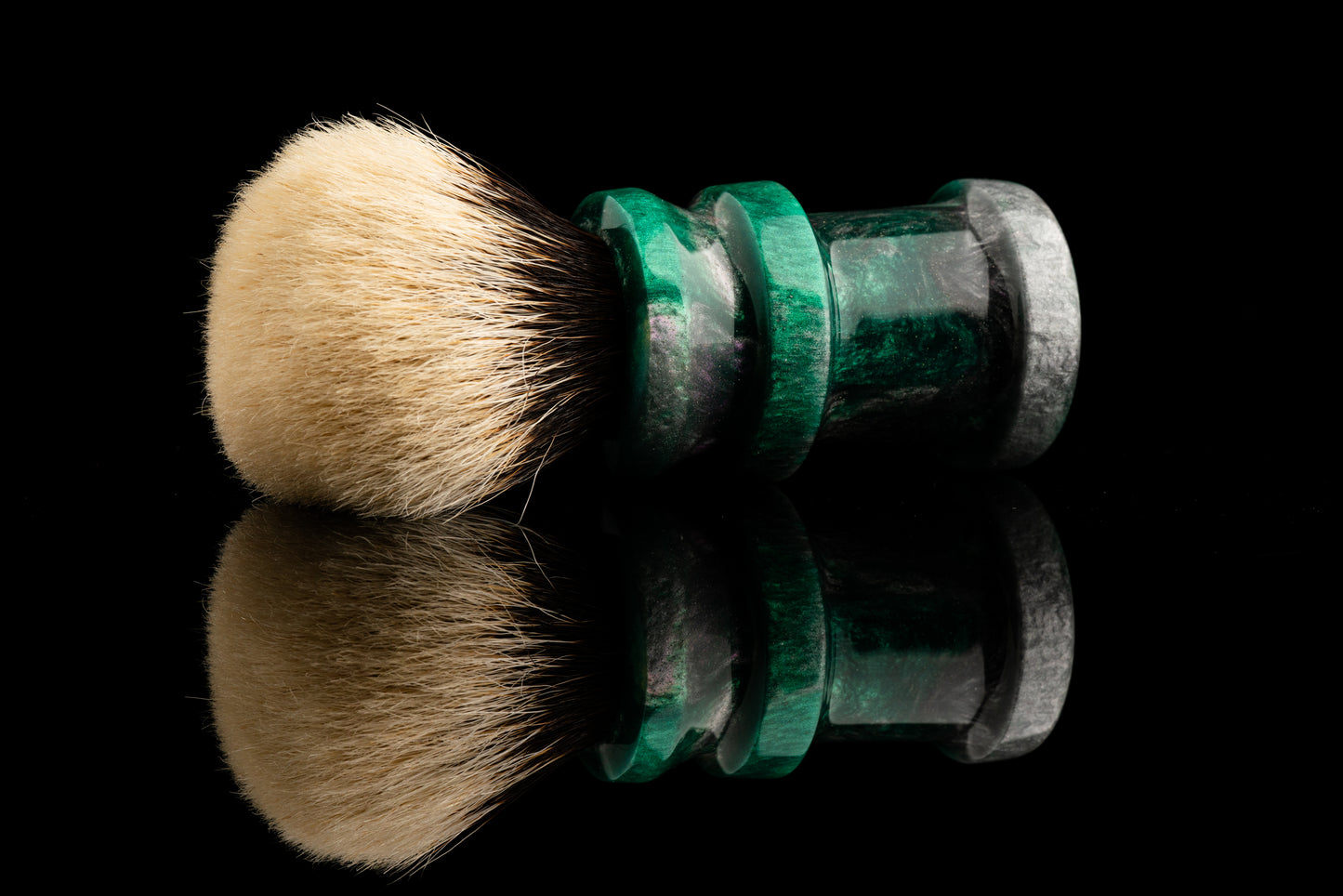 Ding - ‘Green Peacock’ shaving brush handle