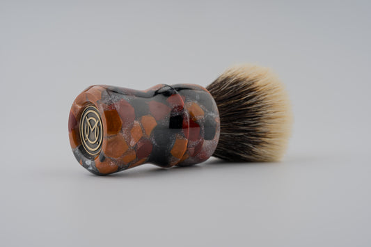 Crushed Stone-Warhammer-Cosmic Alloy shaving brush handle