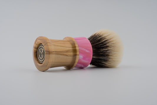 Fortress - ‘Rose’ Olive Hybrid shaving brush handle