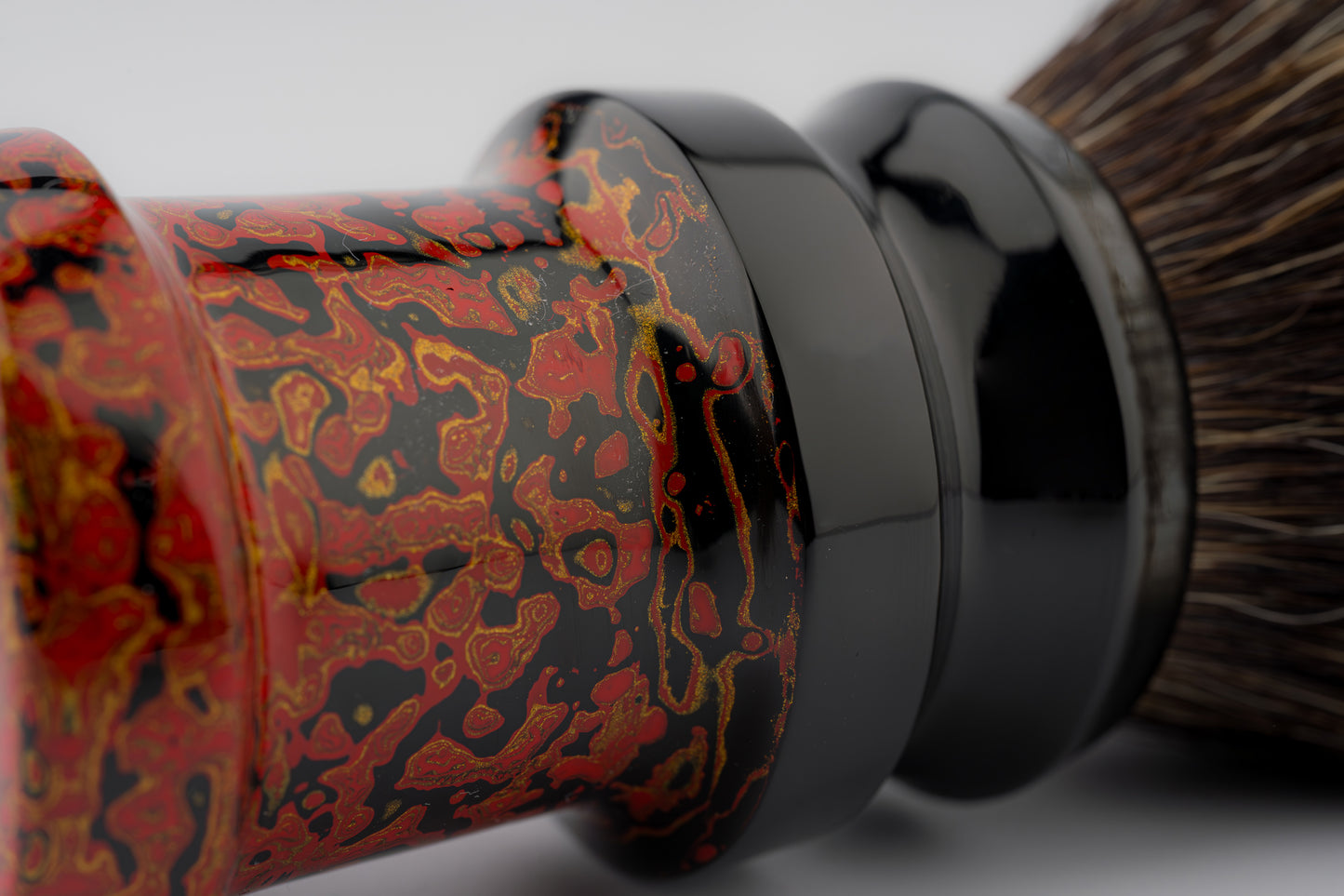 Flagship Limited Edition - Chinese Lacquer -Ding-2 - ‘玄绛流丹’ -shaving brush handle