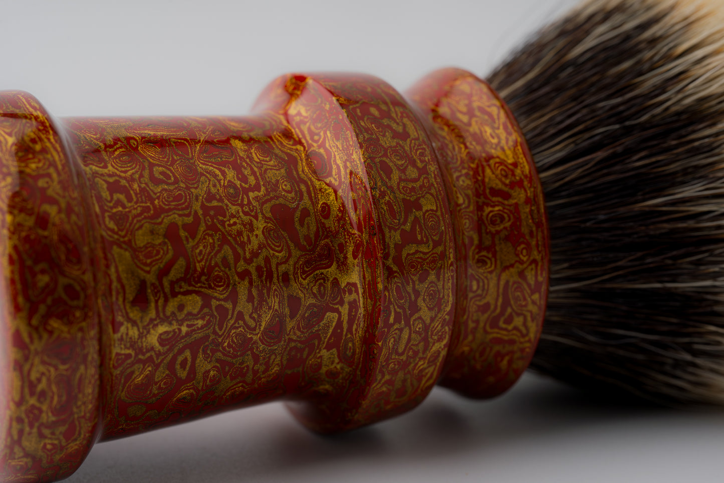 Flagship Limited Edition - Chinese Lacquer -Ding-1- ‘金阙丹霄’ -shaving brush handle