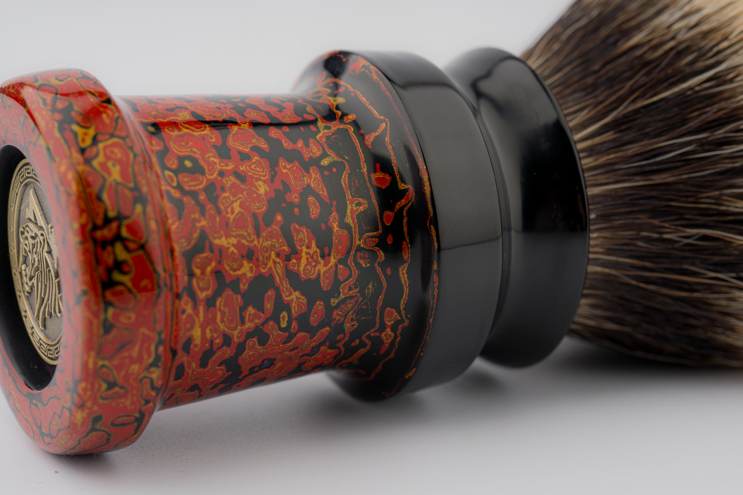 Flagship Limited Edition - Chinese Lacquer -Ding-1 - ‘玄绛流丹’ -shaving brush handle