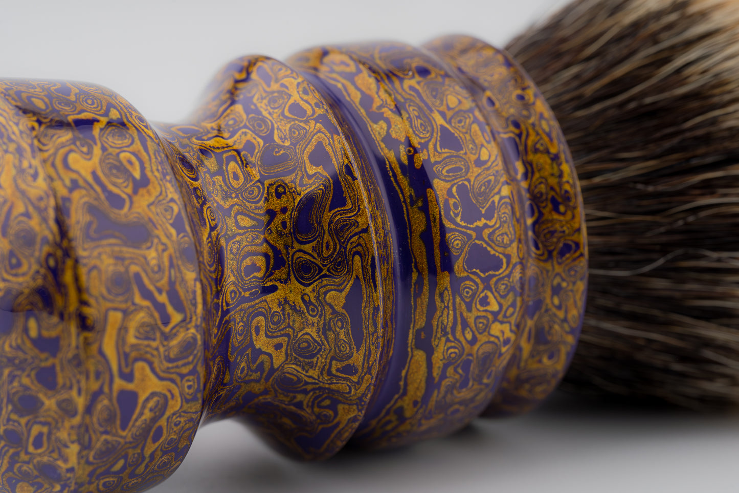 Flagship Limited Edition - Chinese Lacquer -New Chubby- ‘紫气东来’ -shaving brush handle