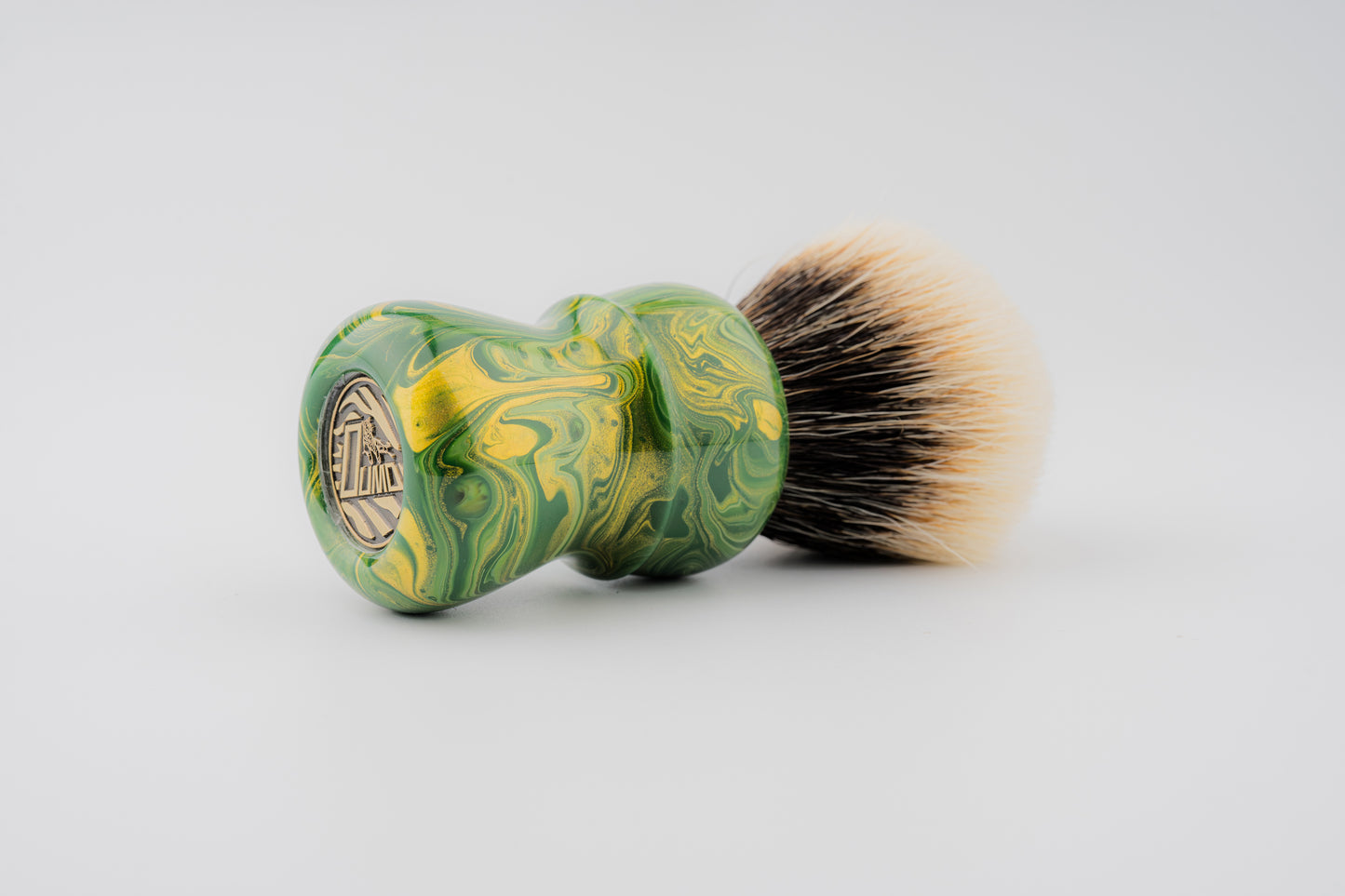 Fluid Art - Compass -Wheat Field shaving brush handle