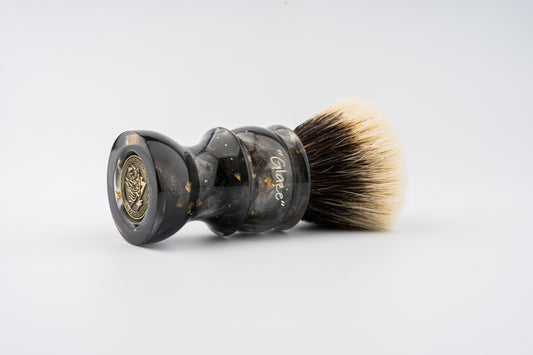 Glaze - Pandora - Ink & Gold shaving brush handle