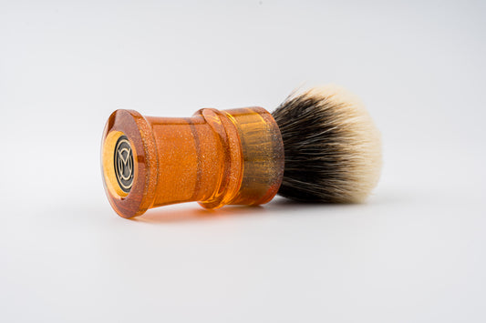 Fortress - Yellow Mosaic shaving brush handle