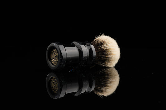Ding - Glaze - ‘Black’ shaving brush handle