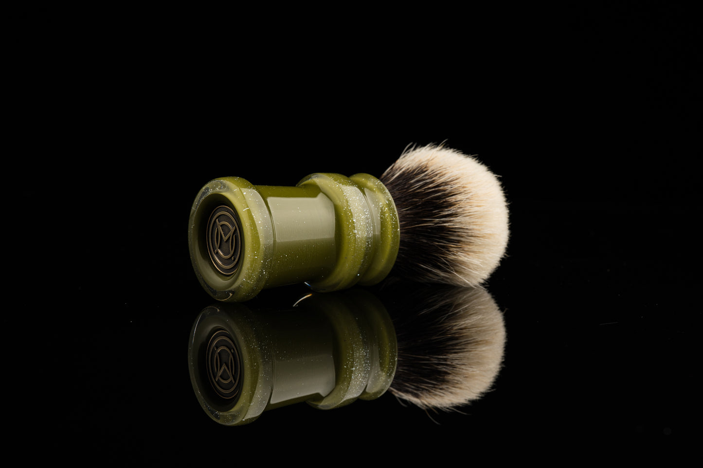 Ding - Glaze - ‘Green’ shaving brush handle