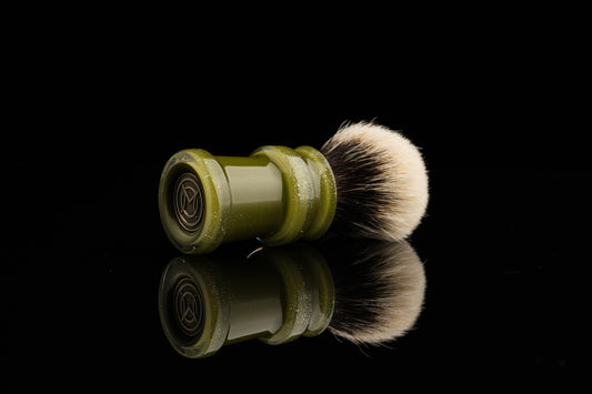 Ding - Glaze - ‘Green’ shaving brush handle