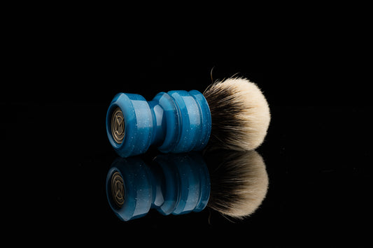 New Chubby - Glaze - ‘Azure’ shaving brush handle