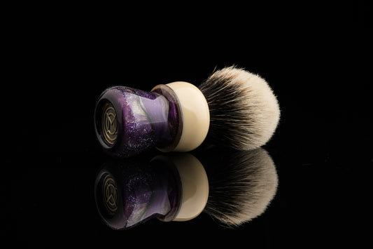 Compass - Glaze - ‘Stars’ Hybrid shaving brush handle