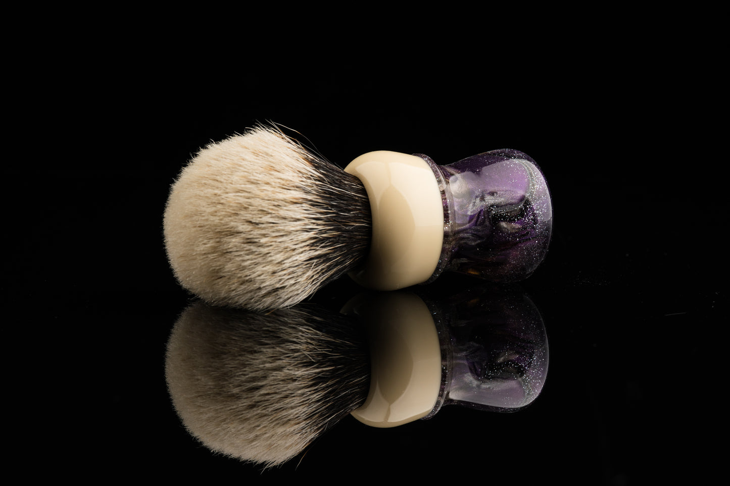 Compass - Glaze - ‘Stars’ Hybrid shaving brush handle