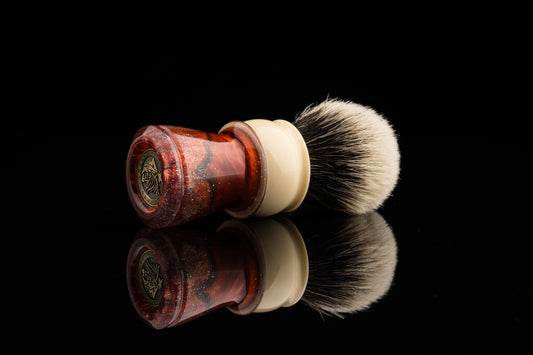 Exceed-贰-Glaze-'Crimson' shaving brush handle