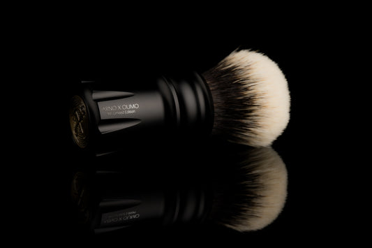 OUMO X ARNO - Metal Flower - Black General shaving brush handle